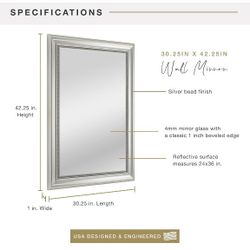 Large Silver Mirror