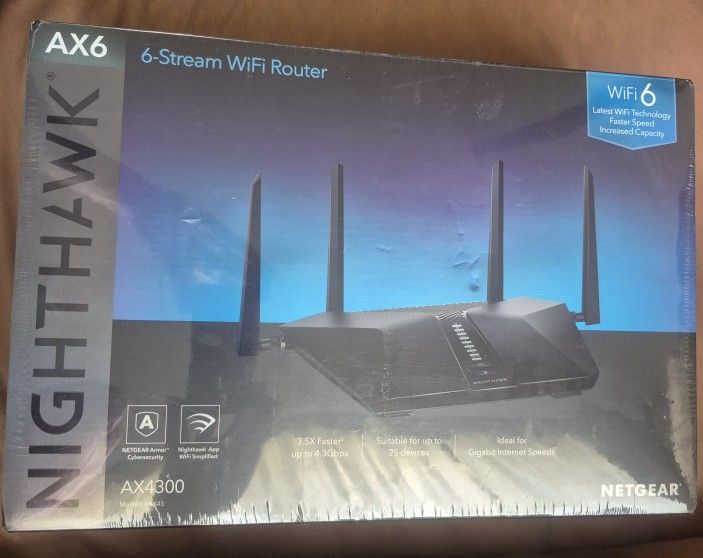 NetGear AX4300 NIGHTHAWK AX6 6-Stream WiFi Router