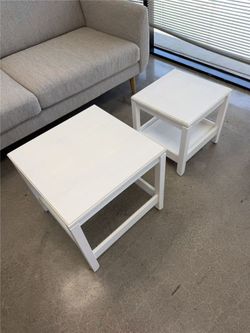 White Side Tables (Pair) - $5 Total - Irvine Pickup