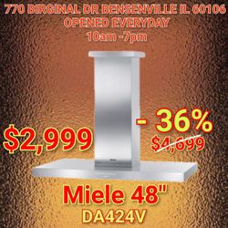 🌪New Miele 48" Recirculating Island Range Hood Stainless Steel DA424V