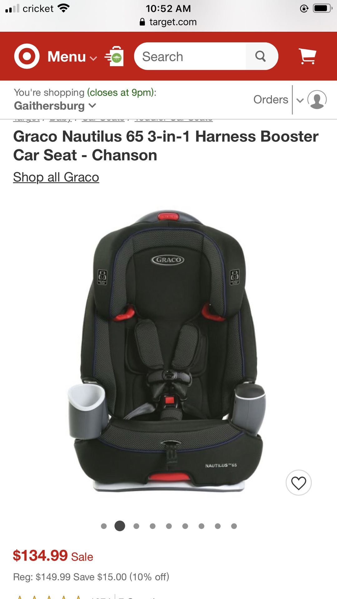 Graco Nautilus 65 3-in-1 Harness Booster Car Seat