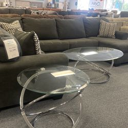 “Ambee Sectional!” 6pc Living Room Set (3pc. Sectional, Coffee & 2 End Tables) LAST SET 