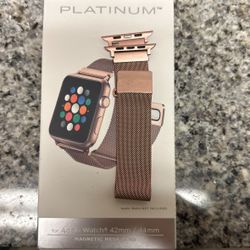 Apple Watch magnetic mesh band 42,44 mm rose gold