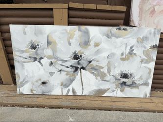 Pair of Large Modern Abstract Canvas Wall Art