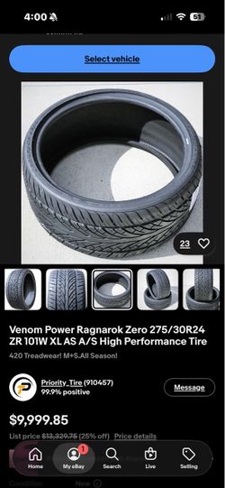 (2) 275/30ZR/24 Tires  & (3) Fullway 255/30ZR/24 Tires