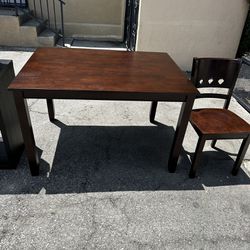 Wooden Table And Chair