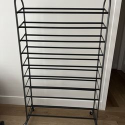 Tall Metal Shoe Rack Organizer