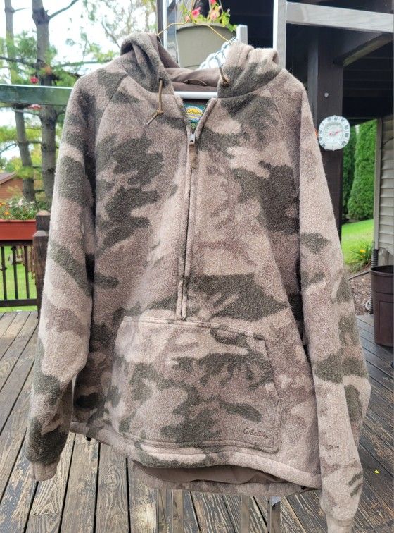 Cabela's Wooltimate WindShear Hooded Camo Pullover Western XL