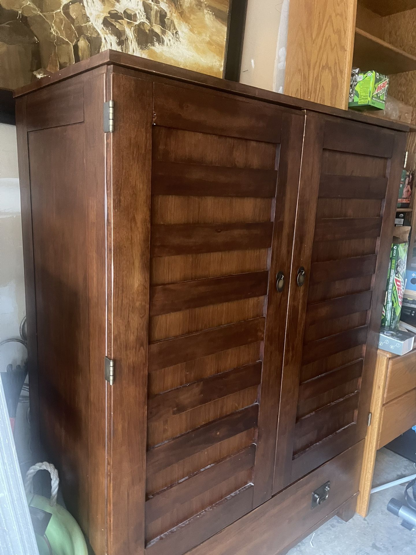 Pottery Barn Style Large Wood Armoire / Media Cabinet / Wardrobe - Excellent Condition - $475 OBO
