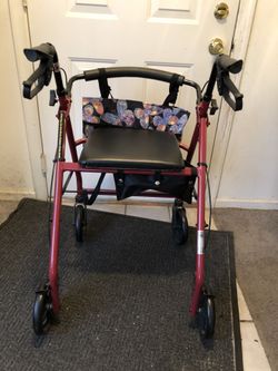 Walker With Seat And Brakes