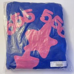Blue  And Red 555 Spider Hoodie 