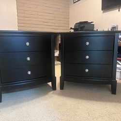 Pair of solid wood night stands