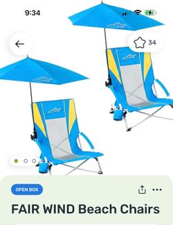 2 beach chairs