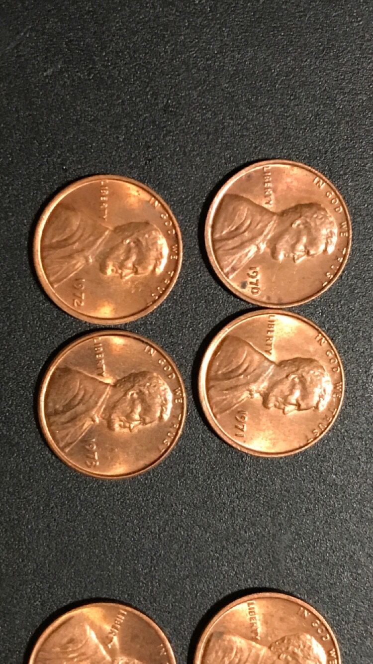 1970s-1979 Lincoln One Cent Pennies