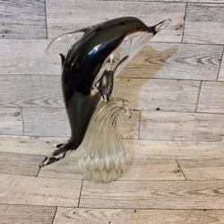 Vintage Dark Amethyst Dolphin 