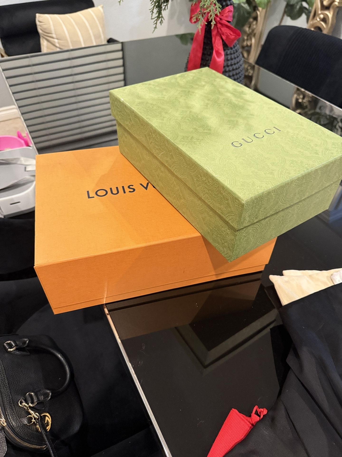 Authentic designer boxes and Dust Bags