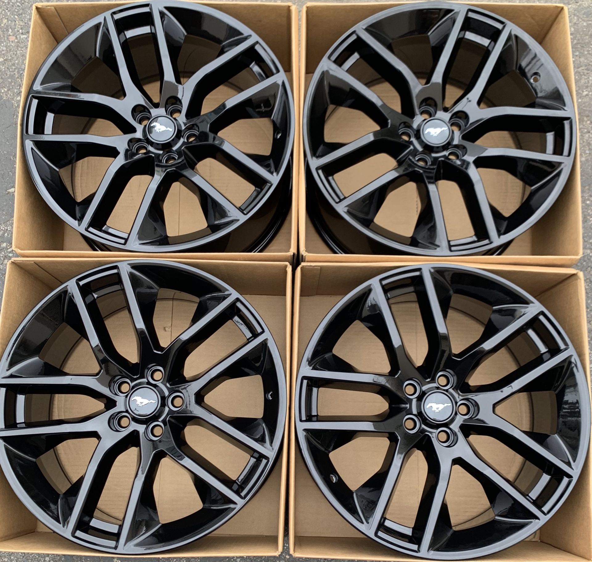 20” Ford Mustang GT factory wheels rims gloss black new