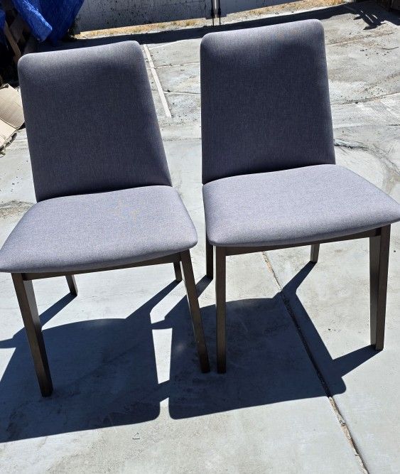 Set Of 2 Dining Chairs Chair Gray