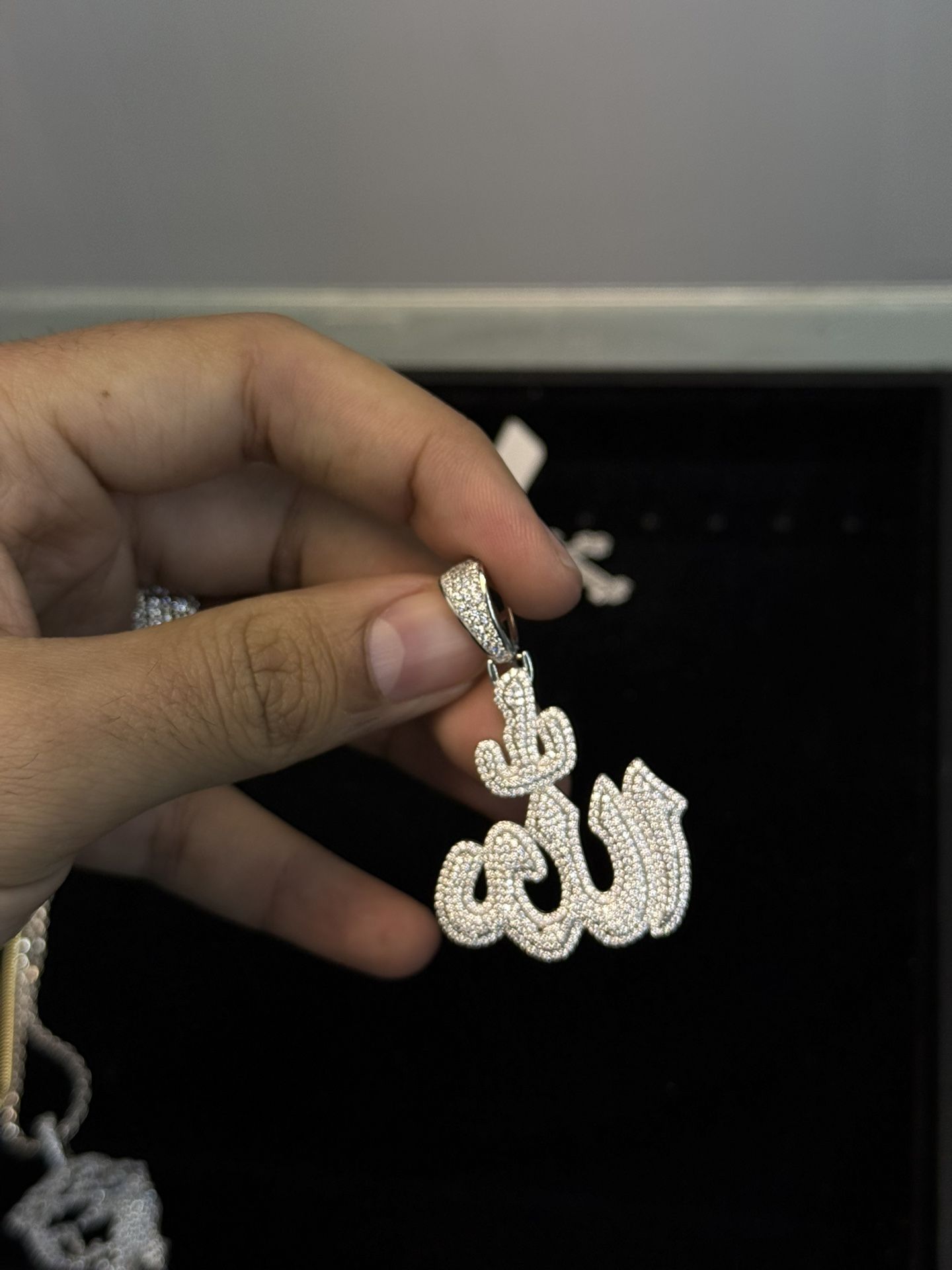 Allah Pendant Diamonds 925 Silver
