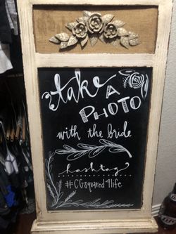 Wedding chalk board