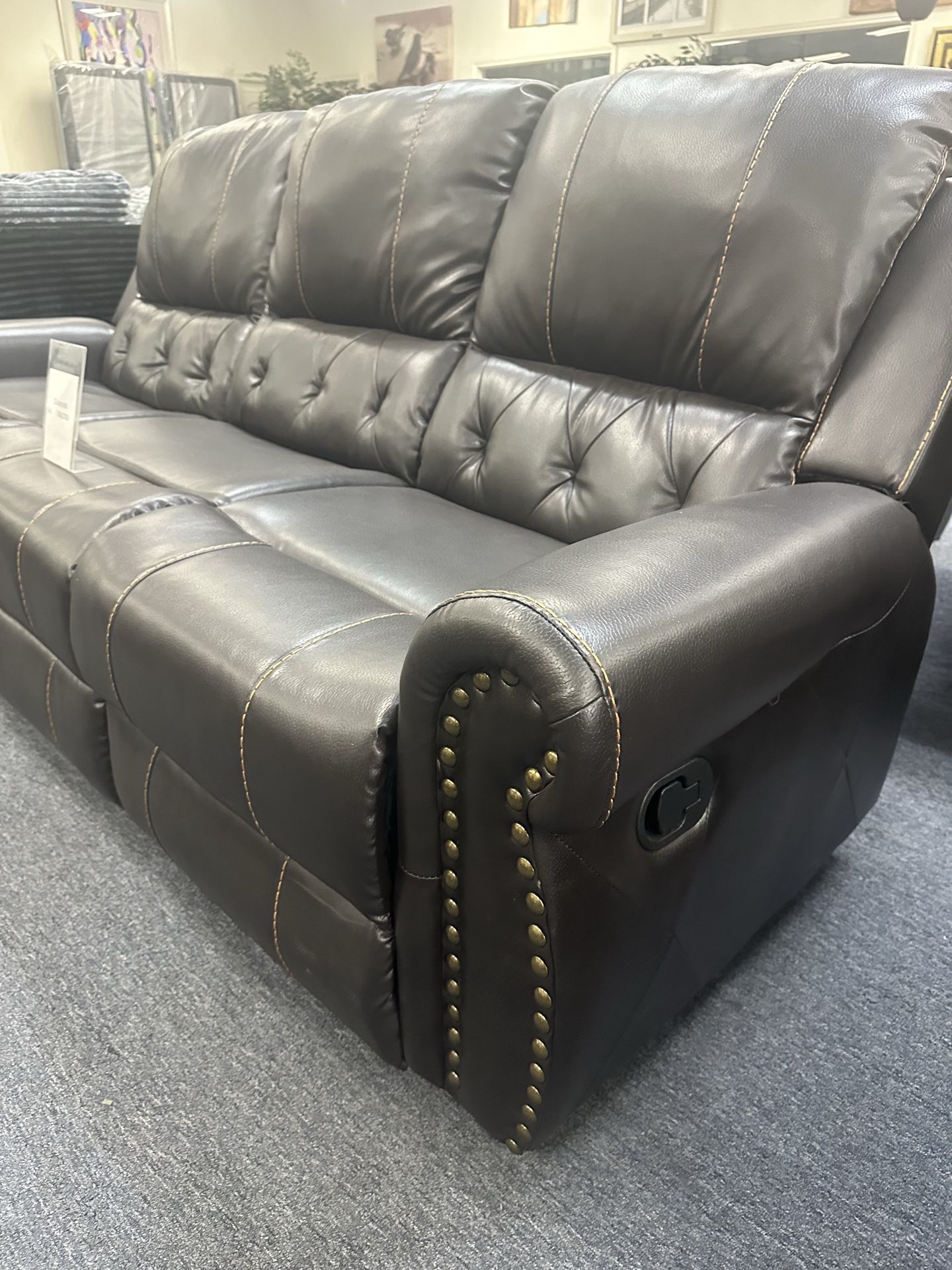 NEW DARK CHOCOLATE SOFA AND LOVESEAT WITH FREE DELIVERY- IN BOXES