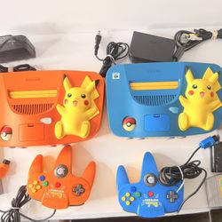 2 Pikachu N64  Console With Matching Controller And Games.5