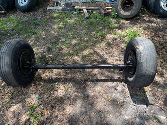 5ft trailer axle with 6 lug brakes and wheels