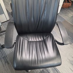 Executive Black Leather Office Chair