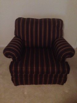 Pair Of Black striped arm chairs (2)