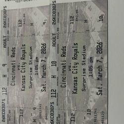 Reds vs. Royals  Saturday March 7th Spring Training 