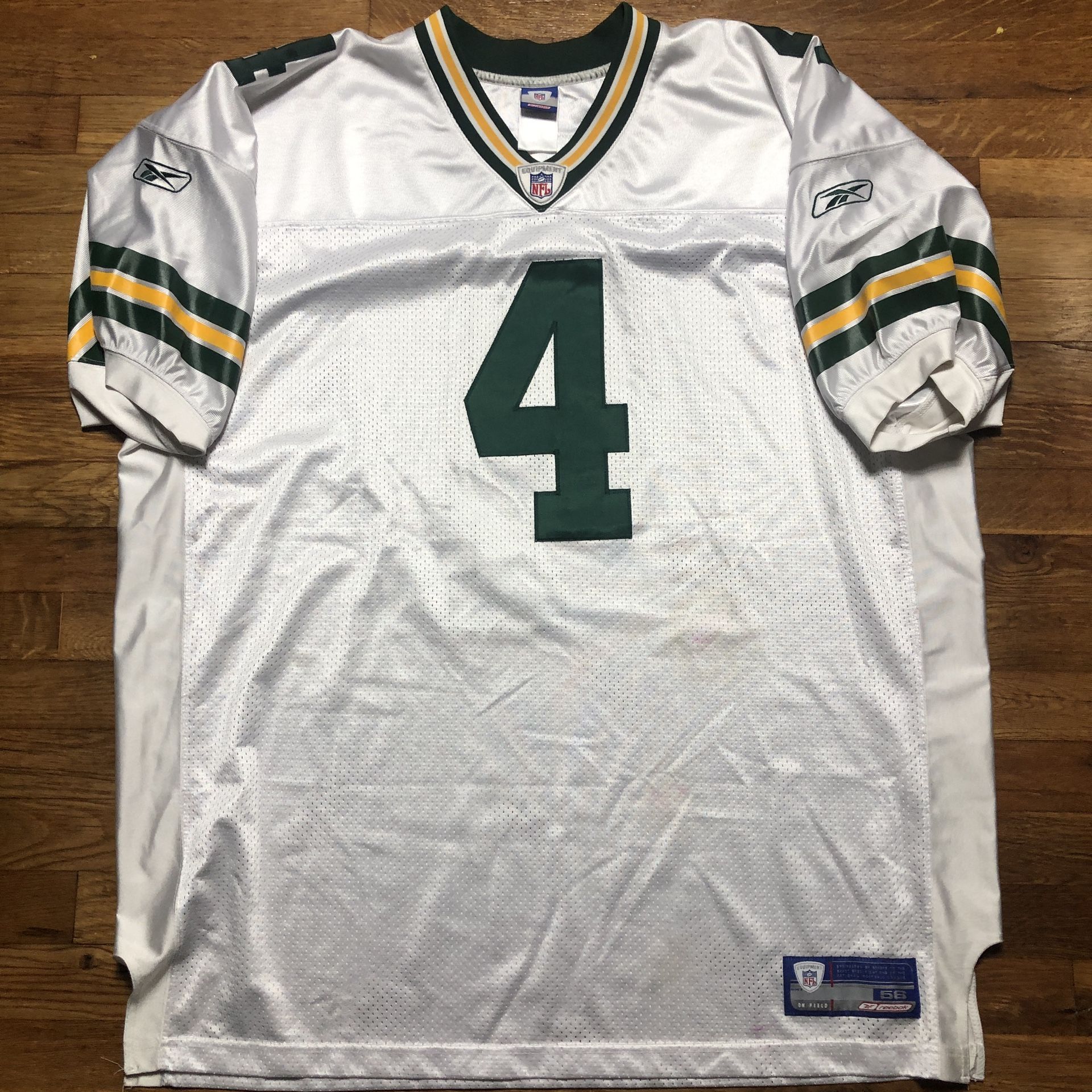 Brett Favre Green Bay Packers Authentic NFL Reebok Vintage Retro Throwback Jersey 56 3XL