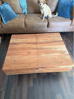 Imperfect wood coffee table