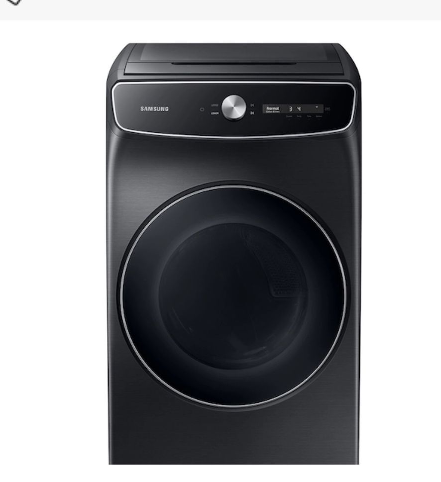 Samsung 5 cu. ft. Smart Dial Electric Dryer with FlexDry™ and Super Speed Dry in Brushed Black