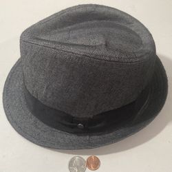 Vintage Gray And Black Stetson Fedora Hat Size L/XL
