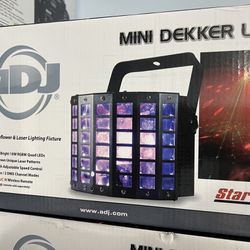 American DJ StarTec Series Mini Dekker LZR - 2-FX-In-1 RGBW LED and Laser Party Light