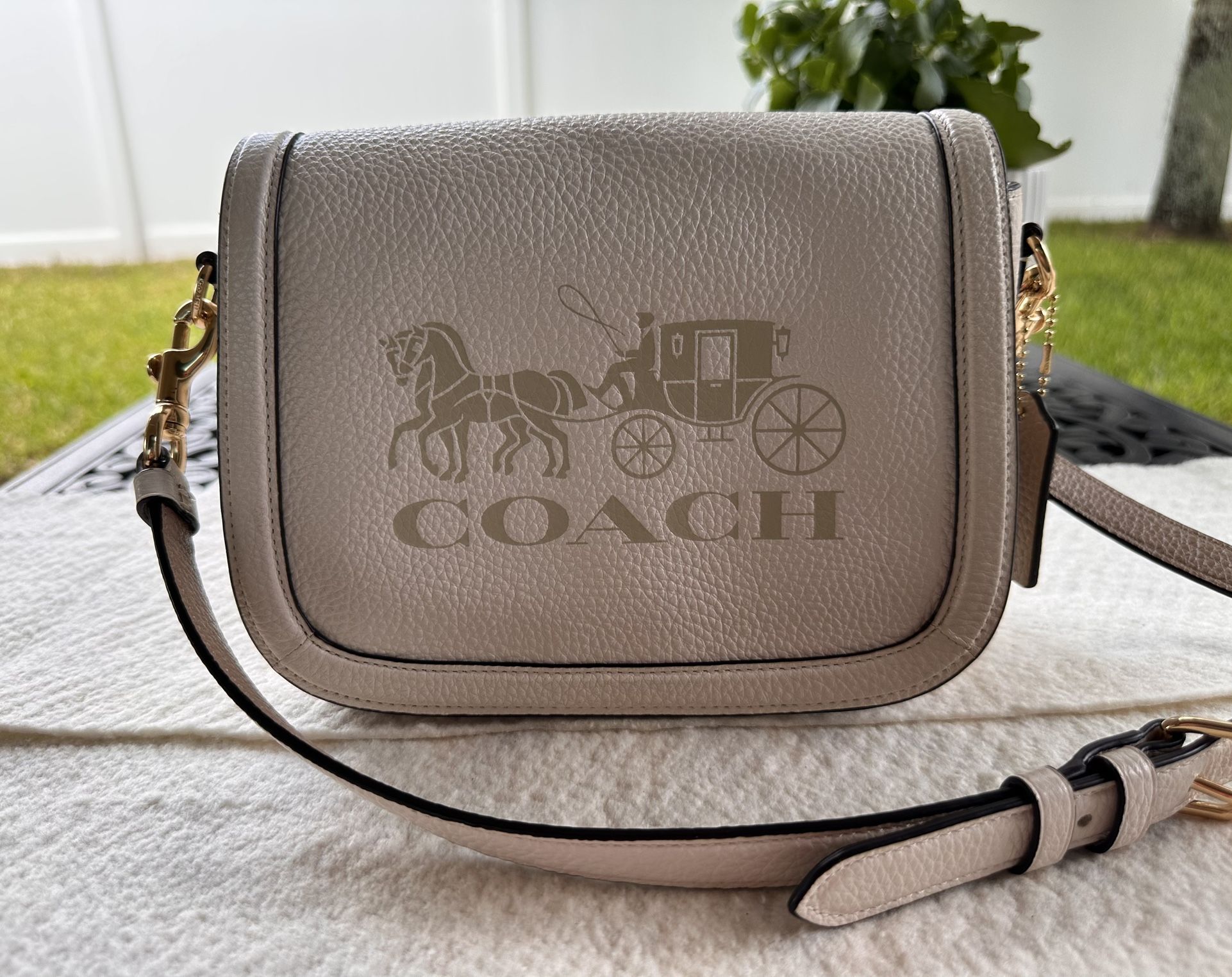 COACH Crossbody Leather Ivory Color