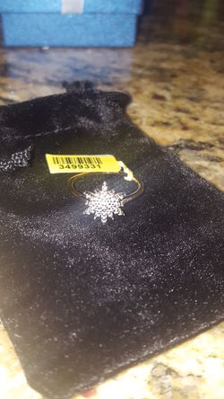 Diamond accent ring in Platinum and 14 K YG over sterling silver size 9