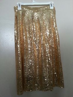 Gold sequin skirt