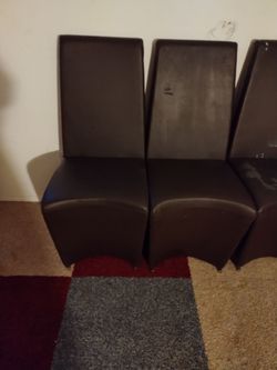 6 leather like chairs