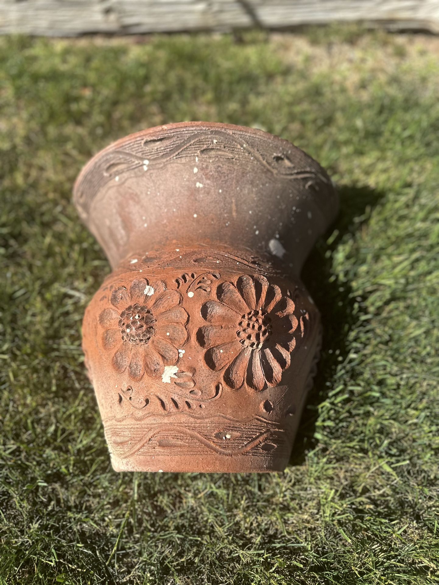 Flat Back Terracotta Hanging Wall Pot 