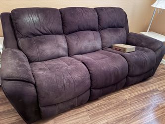 Deep plum sofa