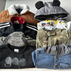 Toddler Lot Of 8 Long Sleeve Clothing. Carters, Gap, Cat & Jack, Etc. All Size 2t