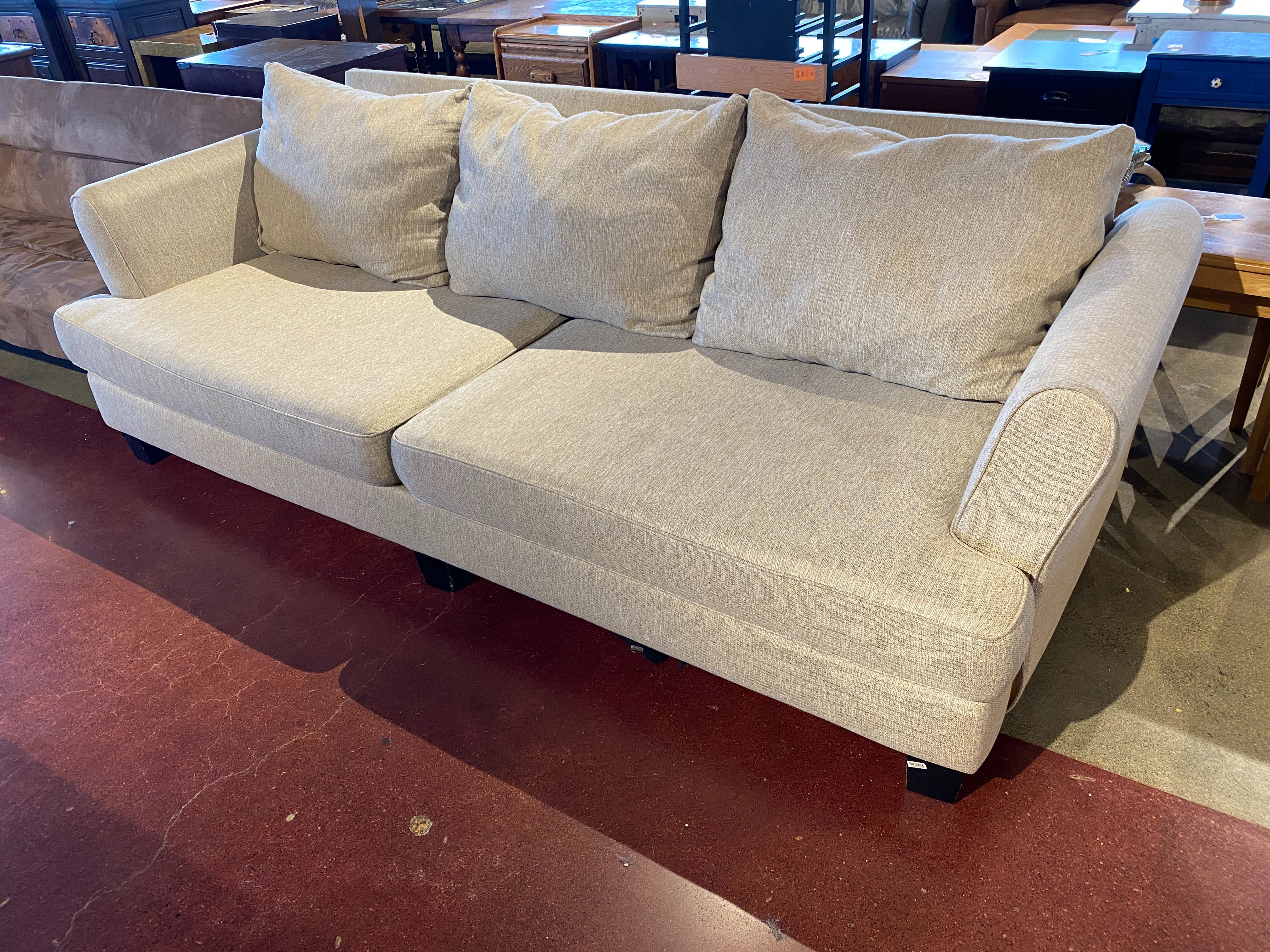 Pillow Back 96″ Couch in Sandy Beige