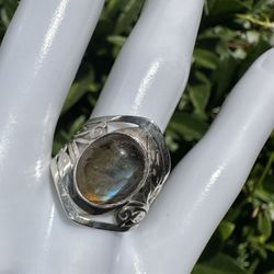 Sterling Silver Labradorite Ring 