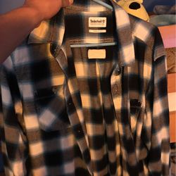 Timberland Flannel Blue Black And White 