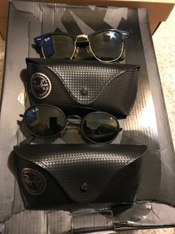 Ray Ban sunglasses.