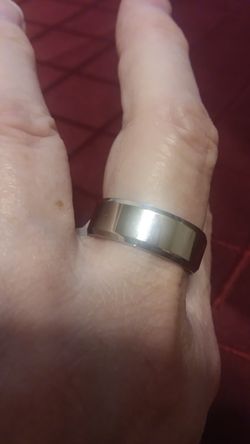 Size 10 Stainless Steel Men's or Women's Silver Colored WEDDING BAND