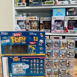 COMPLETE BITTY MULTIPACK SET Disney Funko Pops W/ ALL 4 RARE MYSTERY CHASES