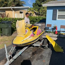 Trailer And 2  Stroke Jet Ski 