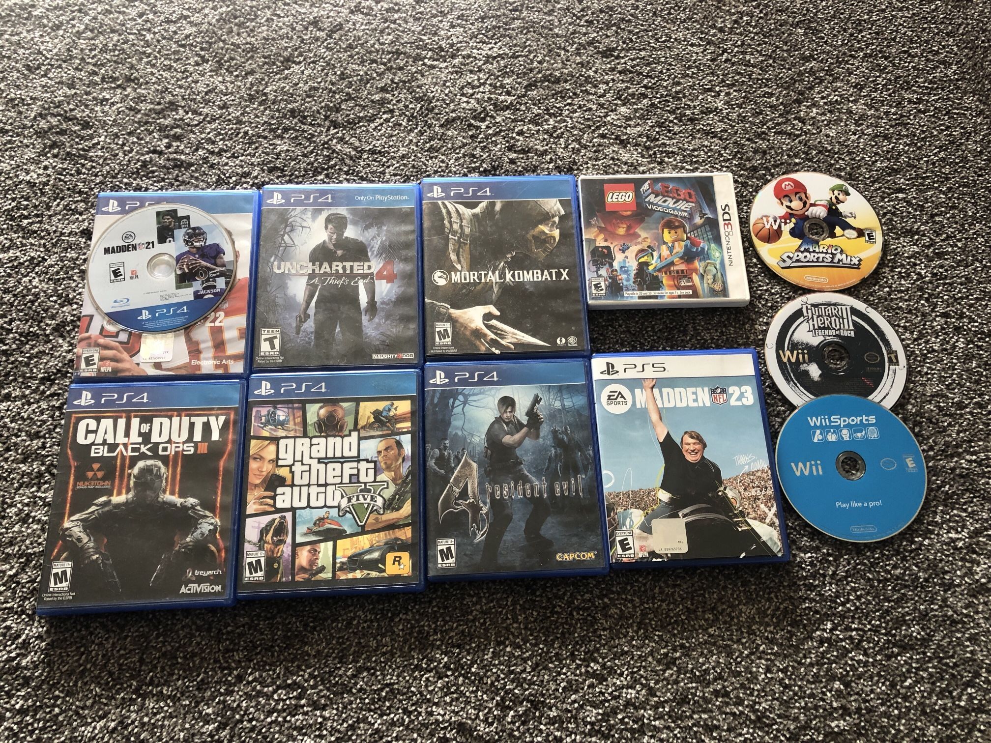 Game Bundle - PS4, PS5, Nintendo 3DS, And Nintendo Wii